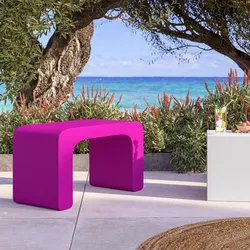 Sgabello da giardino 2 posti in polietilene viola - Marinha