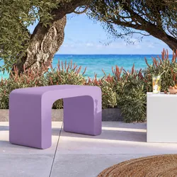 Sgabello da giardino 2 posti in polietilene glicine - Marinha