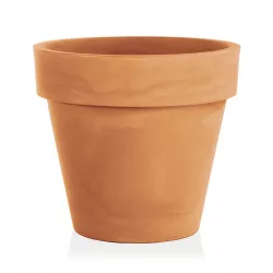 Vaso per esterno o interno 60 cm in resina marrone chiaro impilabile