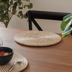 Tovaglietta rotonda 35 cm in vimini naturale