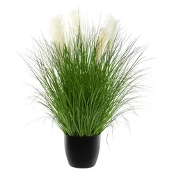 Pianta artificiale mazzo di erba 105h cm in vaso