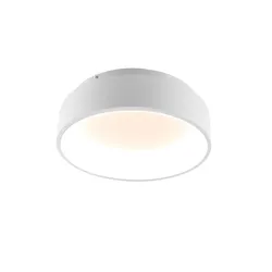 Plafoniera 45x13 cm in alluminio bianco goffrato