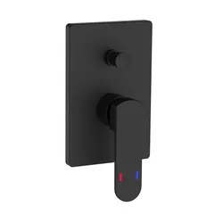 Miscelatore doccia incasso con deviatore nero opaco - Eddy