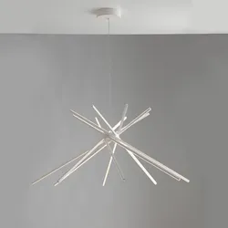 Lampada da soffitto a luce naturale 160 cm in alluminio bianco goffrato