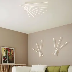 Plafoniera a luce calda 100 cm in alluminio bianco goffrato