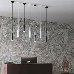Lampada a sospensione 170h cm in vetro e metallo nero