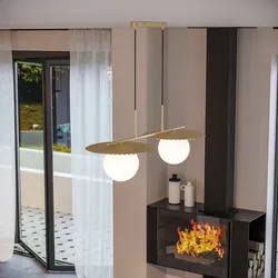 Lampada a sospensione 146,2 cm in metallo oro