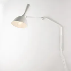 Applique 75x53 cm in metallo bianco e interno bianco lucido