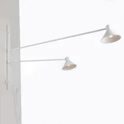 Applique 154x90 cm in metallo bianco e interno bianco lucido