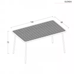 Tavolo da esterno 60×60 in lamiera galvanizzata color silver Mama Garden TC  41G – INOUTSTORE