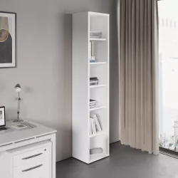 Libreria 44x36x217h cm in bianco lucido - Homely office