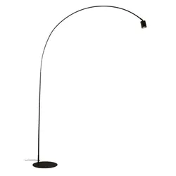 Piantana 224h cm in metallo nero con punto luce orientabile
