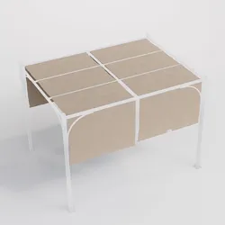 Telo di ricambio 2x3 m ecrù per gazebo con tetto scorrevole - Edvige