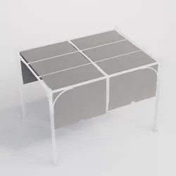 Telo di ricambio grigio 2x3 m per gazebo con tetto scorrevole - Edvige