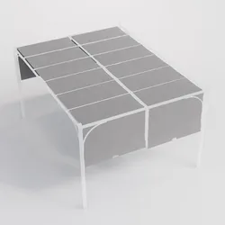 Telo di ricambio 3x4 m grigio per gazebo con tetto scorrevole - Edvige