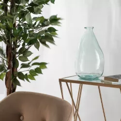 Vaso h 36 cm in vetro riciclato trasparente - Bumpy