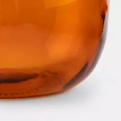 Vaso h 36 cm in vetro riciclato ambra - Bumpy