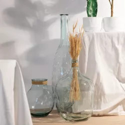 Vaso h 100 cm in vetro riciclato trasparente - Klenia