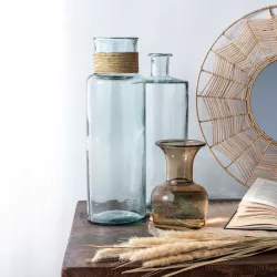 Vaso da interno h 45 cm in vetro riciclato trasparente - Hope
