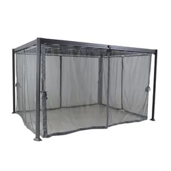 Zanzariera per gazebo 3x3,8 m in poliestere grigio - Shine
