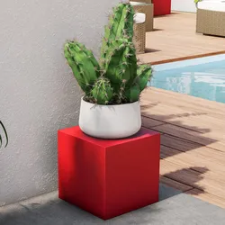 Cubo multiuso per esterni 25 h cm in polietilene rosso fragola - Kubbot