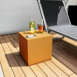 Cubo multiuso per esterni 35 h cm in polietilene ocra - Kubbot