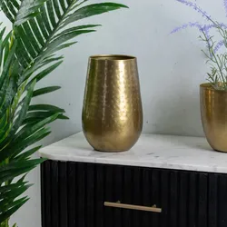 Vaso da interno 23h cm in metallo oro - Nefertiti
