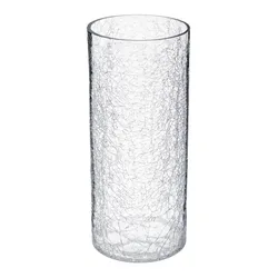 Vaso cilindrico da interno 30h cm in vetro craquelé