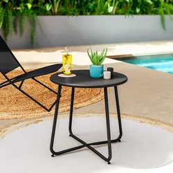 Tavolino da giardino 45x45h cm in acciaio nero - Emoji