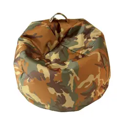 Cuscino pouf 65 cm a sacco verde militare per interni e per esterni imbottito