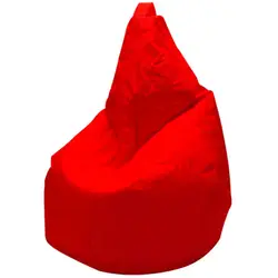 Pouf cuscino imbottito 80 cm rosso poltrona a sacco per interni o per esterni