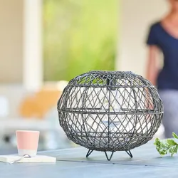 Lampada solare rotonda 31 cm in acciaio marrone - Cosima