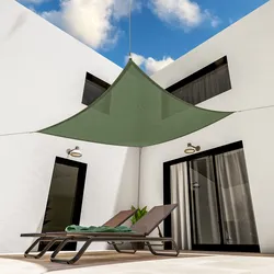 Vela da giardino quadrata 3x3 m in poliestere idrorepellente verde 180 gr - Solaris