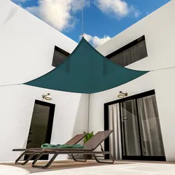 Vela da giardino quadrata 3x3 m in poliestere idrorepellente blu petrolio 180 gr - Solaris