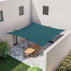 Vela da giardino 5x5 m quadrata idrorepellente blu petrolio - Solaris