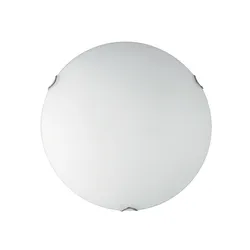 Plafoniera 30 cm in vetro bianco satinato