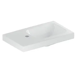 Lavamani da appoggio o sospeso 53 cm asimmetrico vasca dx con foro bianco Serie iCon Light - Geberit