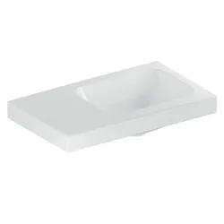 Lavamani da appoggio o sospeso 53 cm asimmetrico vasca dx bianco Serie iCon Light - Geberit