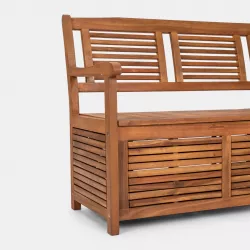 KOMFOTTEU Cassapanca da Giardino, Contenitore Portaoggetti in Legno di  Acacia, con Coperchio Antipolvere e Maniglia, 178L, Baula Contenitore Legno da  Esterno e da Interno, 120 x 45 x 45cm : : Giardino