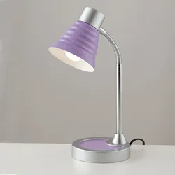 Lampada da tavolo 13x39 cm in abs e metallo viola