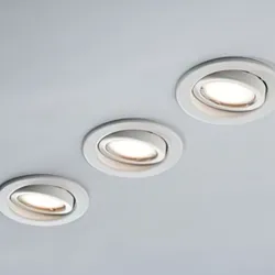 Kit tre incassi 10x10,5 cm in metallo bianco con lampadina GU10 inclusa