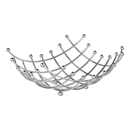 Cesto centrotavola rotondo 31 cm in acciaio cromo