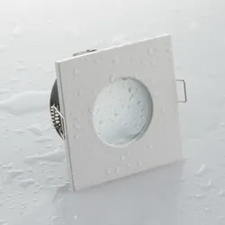 Faretto ad incasso 8,2x8,2 cm in acciaio bianco
