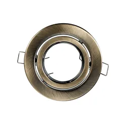 Faretto ad incasso orientabile Ø 10 cm in metallo color bronzo