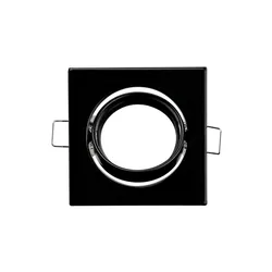 Faretto ad incasso orientabile 8,2x8,2 cm in metallo nero