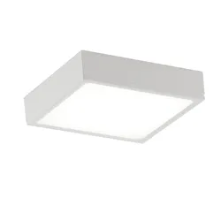 Plafoniera da interno 40x40 cm in alluminio pressofuso bianco