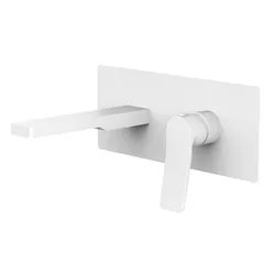 Miscelatore incasso lavabo 25x10 cm bocca 24 cm bianco opaco - Tilt di Paffoni