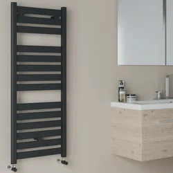 Termoarredo matt black tubo piatto 1150X500 - Capri di Lazzarini
