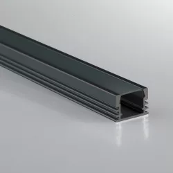 Profilo led 200x1,2 cm in alluminio nero