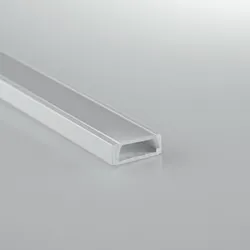 Profilo installazione a superficie 200x1,2 cm in alluminio bianco con diffusore opale - Syro